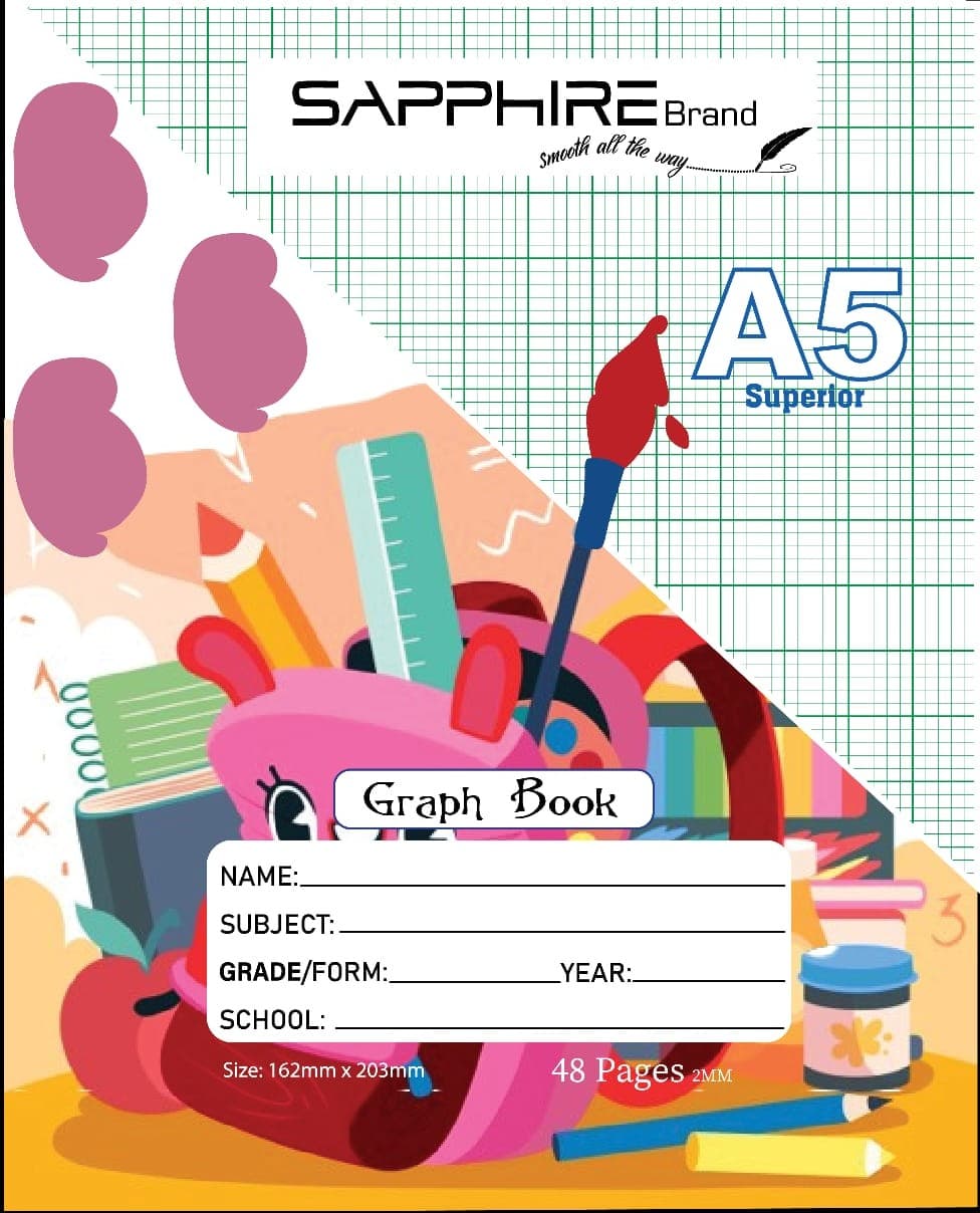 Sapphire Brand A5 Graph Book