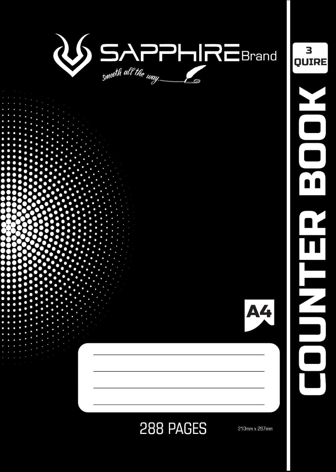 Sapphire Brand A4 Counter Book