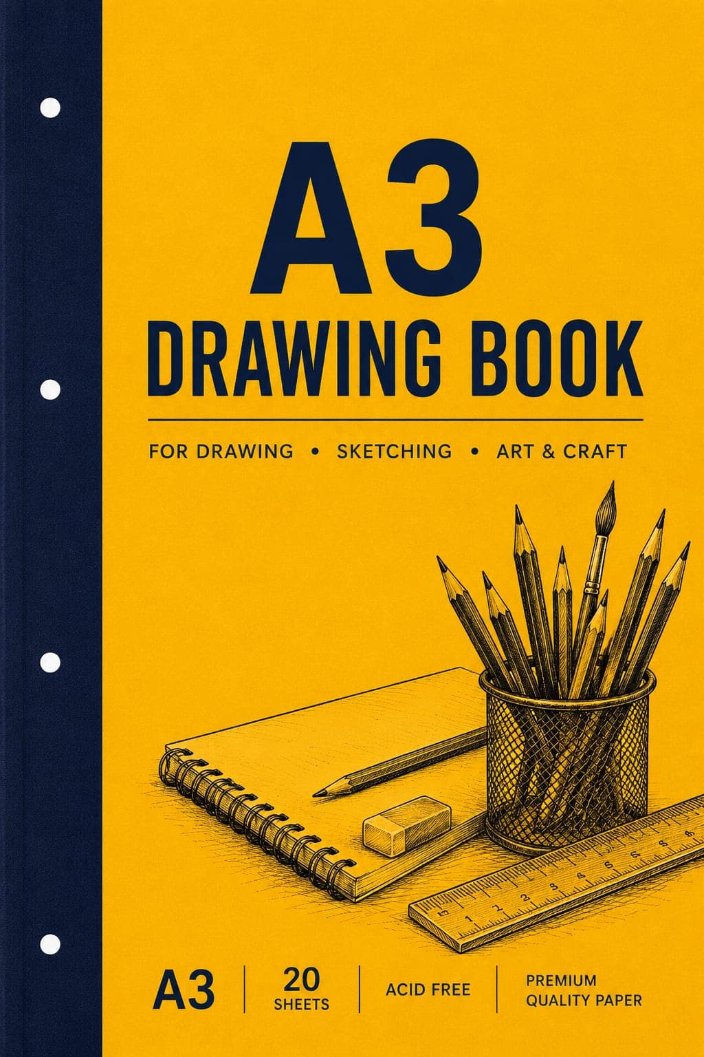 Sapphire Elit Brand Drawing Book - A3
